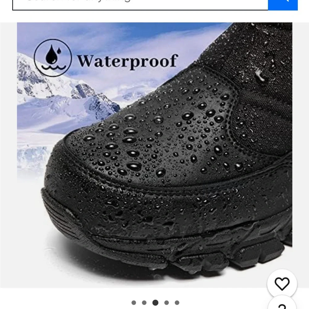 Men's Black Insulated Rain & Snow Boots